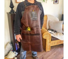 Such a beautiful handcrafted heirloom leather apron! ...
