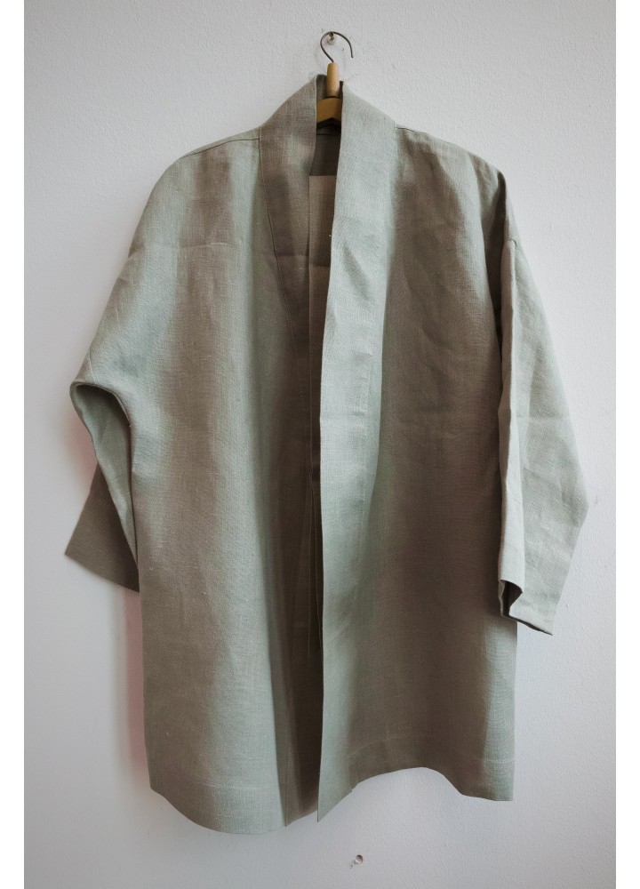 Льняной халат кимоно